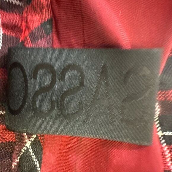 Kedem Sasson Top One Size Red Plaid Pockets Oversized Art to Wear - Picture 13 of 15